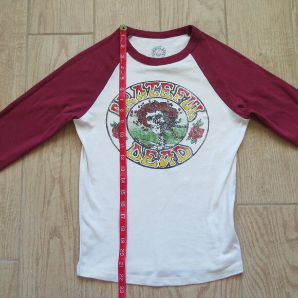 Grateful Dead Raglan Shirt Skull Roses Bertha Juniors Size M - Picture 6 of 7